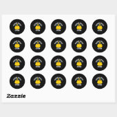 Rubber Duckie Crew Funny Rubber Duck Ronde Sticker (Vel)