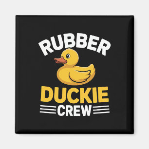 Rubber Duckie Crew Grappige Eend Dier Schattig Kaw Magneet