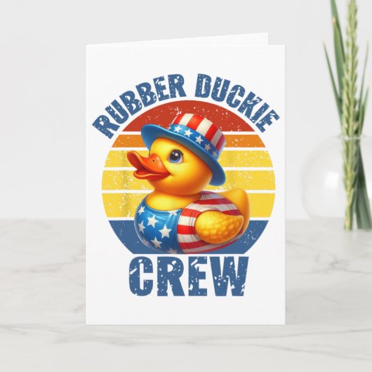 Rubber Duckie Crew Grappige Eend  Kaart (Voorkant)