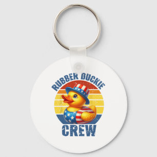 Rubber Duckie Crew Grappige Eend  Sleutelhanger