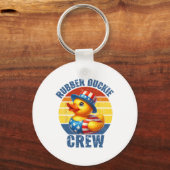 Rubber Duckie Crew Grappige Eend Sleutelhanger (Voorkant)