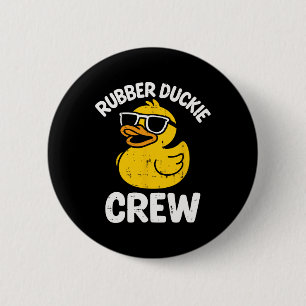 Rubber Duckie Crew Grappige Gele Eend Cool Team Ma Ronde Button 5,7 Cm