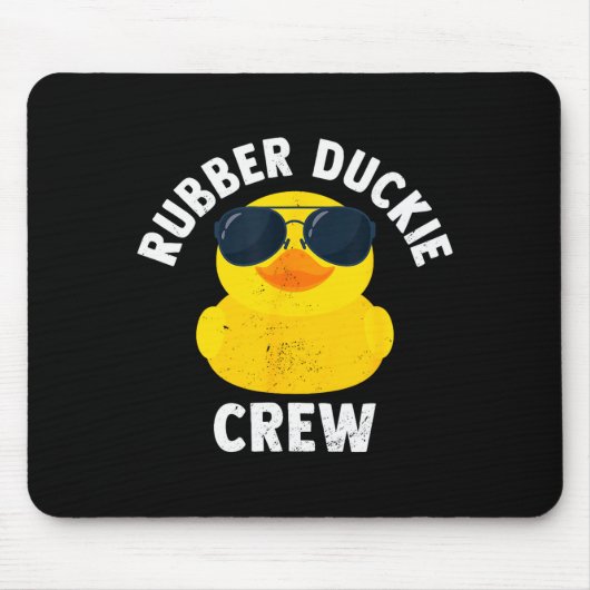 Rubber Duckie Crew Grappige Rubber Eend  Muismat (Voorkant)