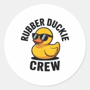 Rubber Duckie Crew Liefde Rubber Duck Douches Th Ronde Sticker