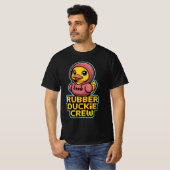 Rubber Duckie Crew – Pixel Kawaii Matching Design T-shirt (Voorkant volledig)