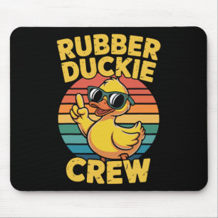 Rubber Duckie Crew Retro Eend Antieke Eend Grappig Muismat