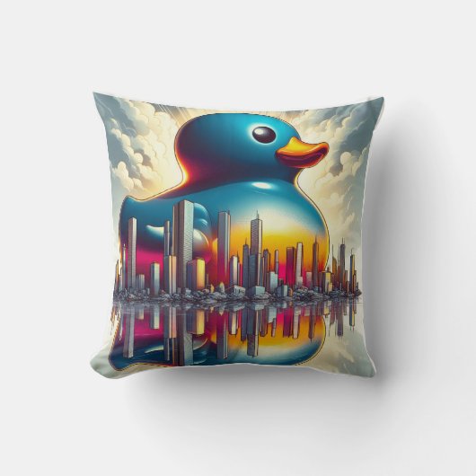 Rubber Duckie Duck  Kussen (Voorkant)