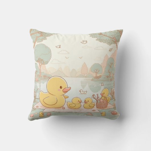 Rubber Duckie Duck  Kussen (Achterkant)