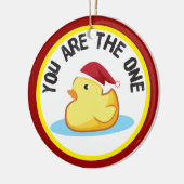 Rubber duckie je bent de enige kerstsieraad keramisch ornament (Links)