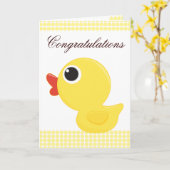 Rubber Duckie Kaart (Gele Bloem)