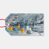 Rubber duckie kerst cadeaulabel (Achterkant Horizontaal)