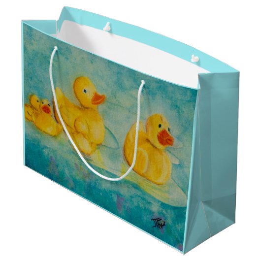 Rubber Duckie Large Gift Bag Groot Cadeauzakje (Achterkant Gekanteld)