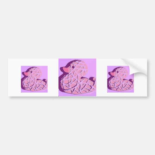 Rubber Duckie Pop Art Bumpersticker (Voorkant)