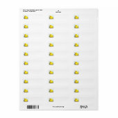 Rubber Duckie Schattige Kinder Speelgoed Etiket (Full Sheet)