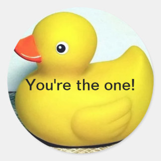 Rubber Duckie Schattige Kinder Speelgoed Ronde Sticker
