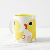 Rubber Duckie Tweekleurige Koffiemok (Voorkant links)