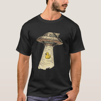 Rubber Duckie UFO Alien Grappige Rubber Eend Lange T-shirt