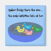 Rubber Duckies Badtijd Magneet (Voorkant)