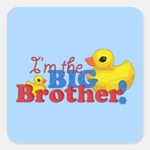 "Rubber Duckies - Big Brother" Vierkante Sticker