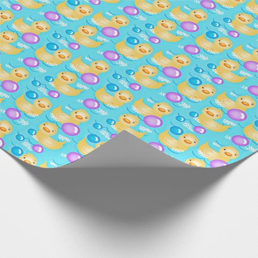 Rubber Duckies & bubbels Cadeaupapier (Hoek)