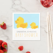 Rubber Duckies Geel Neutraal Baby shower Servet (Insitu)