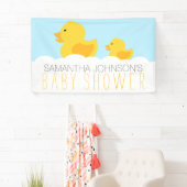 Rubber Duckies Geel Neutraal Baby shower Spandoek (Insitu)
