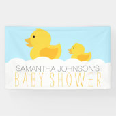 Rubber Duckies Geel Neutraal Baby shower Spandoek (Horizontaal)