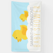 Rubber Duckies Geel Neutraal Baby shower Spandoek (Verticaal)