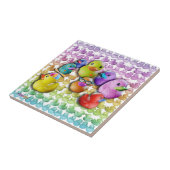 Rubber Duckies Keramische tegel Tegeltje (Zijkant)