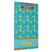 Rubber ducks and bubbles pattern klembord (Rechts)