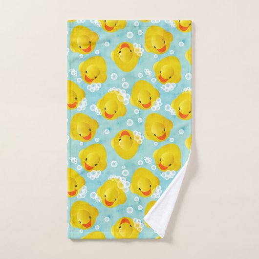 Rubber Ducks Bath Patroon Bad Handdoek (Handdoek)