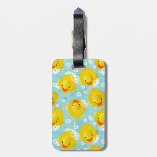 Rubber Ducks Bath Patroon Bagagelabel (Achterkant verticaal)