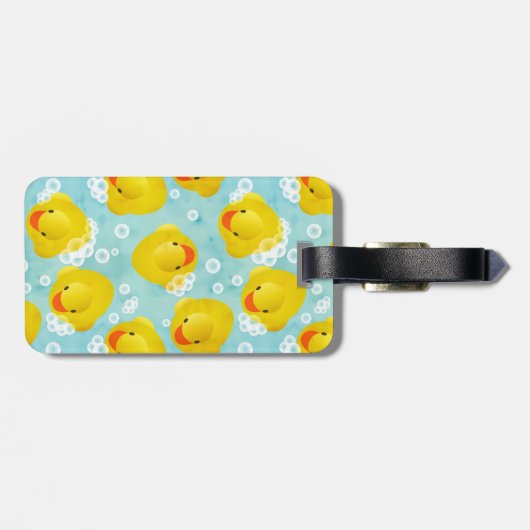 Rubber Ducks Bath Patroon Bagagelabel (Achterkant horizontaal)