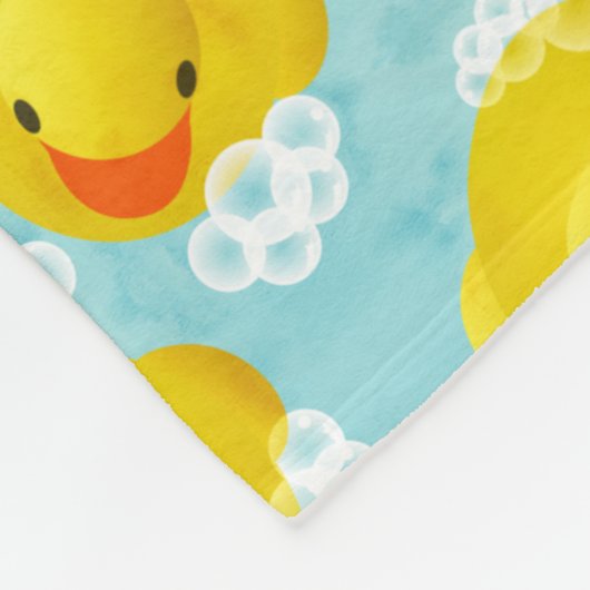 Rubber Ducks Bath Patroon Fleece Deken (Hoek)