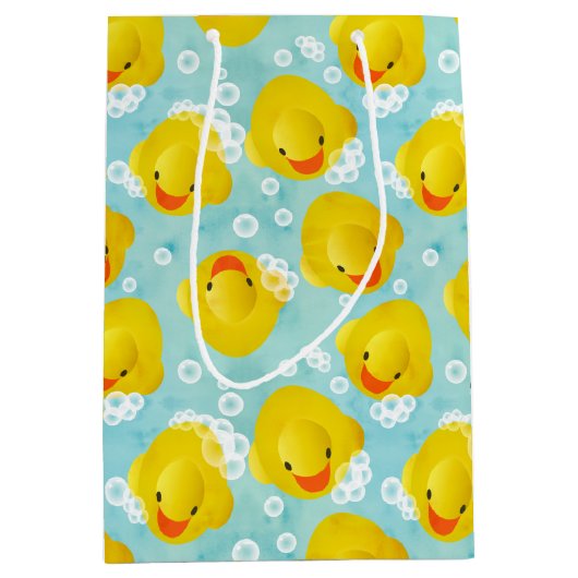 Rubber Ducks Bath Patroon Medium Cadeauzakje (Voorkant)