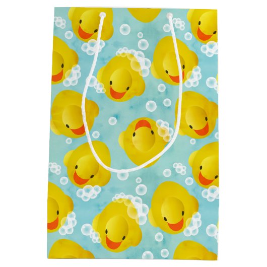 Rubber Ducks Bath Patroon Medium Cadeauzakje (Achterkant)