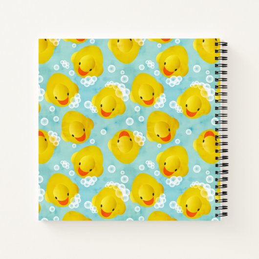 Rubber Ducks Bath Patroon Notitieboek (Achterkant)
