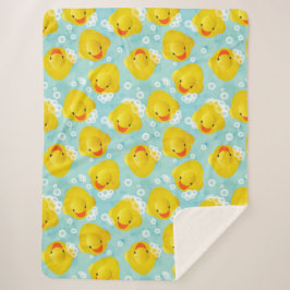 Rubber Ducks Bath Patroon Sherpa Deken