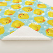 Rubber Ducks Bath Patroon Sherpa Deken (3/4)