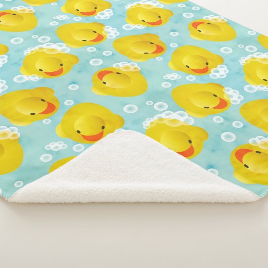 Rubber Ducks Bath Patroon Sherpa Deken (3/4)