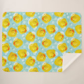 Rubber Ducks Bath Patroon Sherpa Deken (Voorkant (horizontaal))
