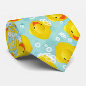 Rubber Ducks Bath Patroon Stropdas (Opgerold)