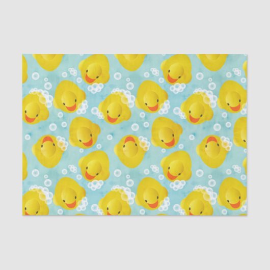 Rubber Ducks Bath Patroon Tissuepapier (Voorkant)