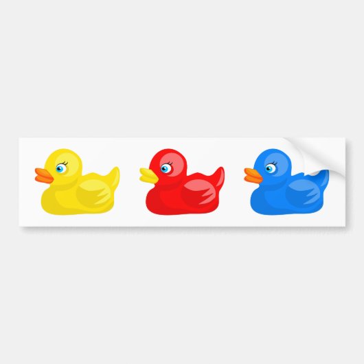 Rubber Ducks Bumpersticker (Voorkant)