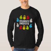 Rubber Ducks Celebrate diversity T-shirt (Voorkant)