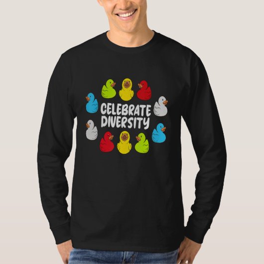 Rubber Ducks Celebrate diversity T-shirt (Voorkant)