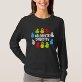 Rubber Ducks Celebrate diversity T-shirt (Voorkant)