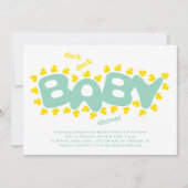 Rubber Ducks Eend Eend Baby shower Uitnodiging (Voorkant)