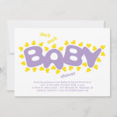 Rubber Ducks Eend Eend Baby shower Uitnodiging (Voorkant)