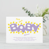 Rubber Ducks Eend Eend Baby shower Uitnodiging (Staand voorkant)